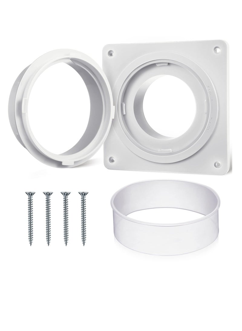 Generic - Dryer Vent Wall Plate Adapter 7x7 inch Snap to Vent Dryer Dock Connector Kit Tighter and Reliable Hose Connect Upgrade Clear Airtight Gasket Easy to Install for Cleaning and Maintenance 1 Set - Image 1