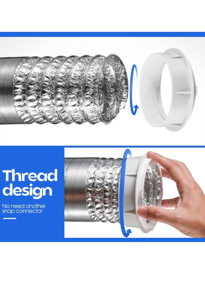 Generic - Dryer Vent Wall Plate Adapter 7x7 inch Snap to Vent Dryer Dock Connector Kit Tighter and Reliable Hose Connect Upgrade Clear Airtight Gasket Easy to Install for Cleaning and Maintenance 1 Set - Image 1