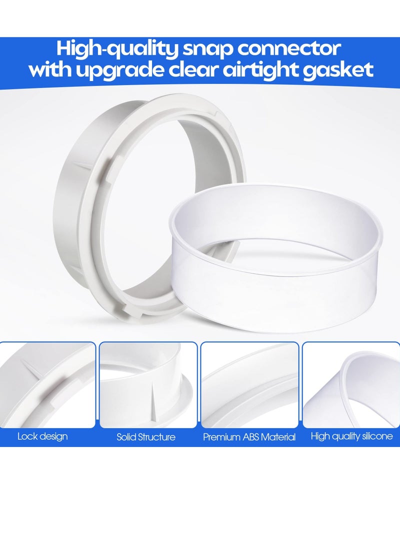 Generic - Dryer Vent Wall Plate Adapter 7x7 inch Snap to Vent Dryer Dock Connector Kit Tighter and Reliable Hose Connect Upgrade Clear Airtight Gasket Easy to Install for Cleaning and Maintenance 1 Set - Image 1