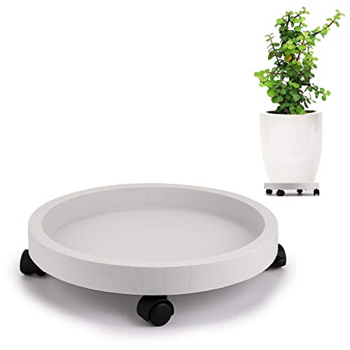 Skelang Plant Caddy 13 Inches, Wheeled Planter Pallet, Plant Stand Dolly for Heavy Planter, Deck Potted Plant, Garden Planter, Load Capacity 120Lbs - Image 1