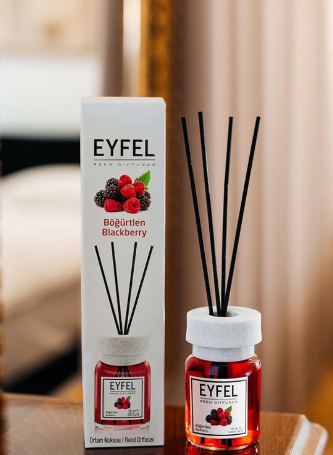 EYFEL eyfel eau de parfum EYFEL Reed Diffusers for Home – BlackBerry Reed Diffuser Set 4.05 fl oz Oil Diffuser Sticks, Bathroom Diffuser, Oil Reed Diffuser, Scented Sticks, Oil Diffuser Sticks 2 pcs - Image 5
