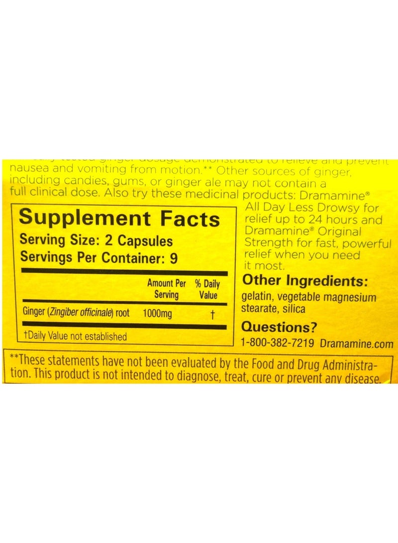 Dramamine Advanced Herbals,Motion Sickness Non-Drowsy 18 Capsules Packaging May Vary - Image 4