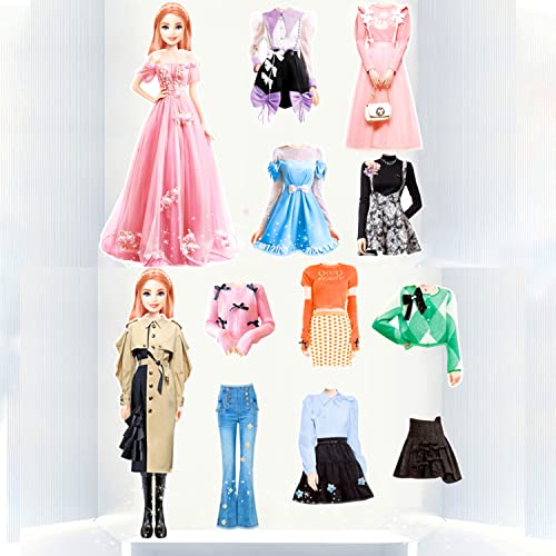 Daniel Axel Magnetic Princess Dress Up Paper Doll Pretend Play Toys Magnet People Clothes Puzzles Game for 3+ Year Old Girls Toddler,Preschool Learning Created Imagine Set Birthday Gift (C Set) - Image 5
