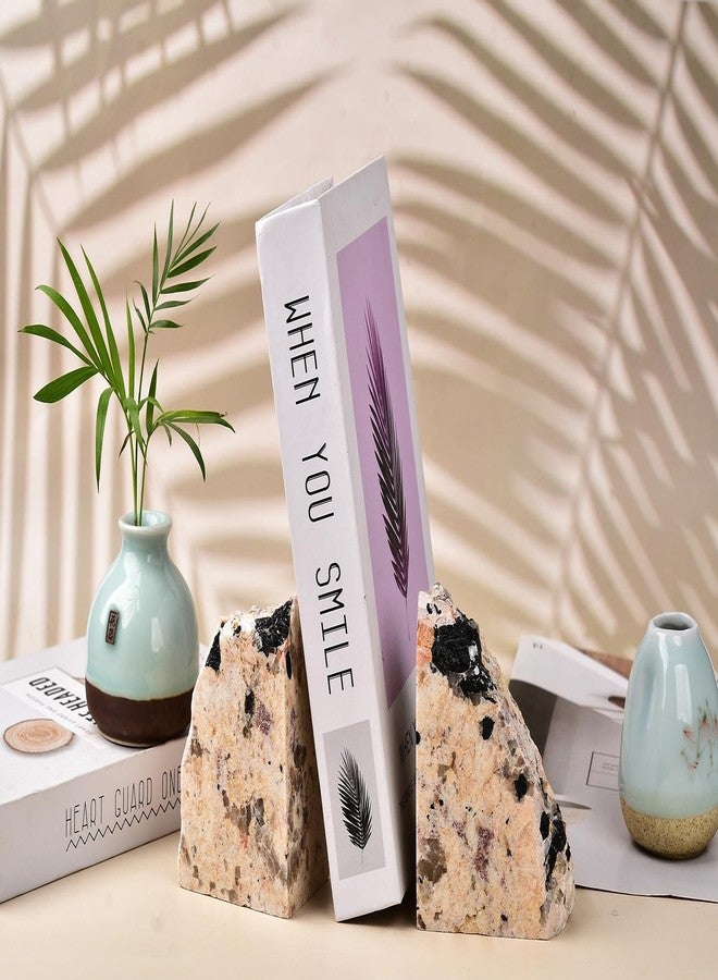 AMOYSTONE Decorative Stone Bookends for Home & Kitchen, Natural Black Tourmaline Stone 4-6 LBS (1 Pair) - Image 4