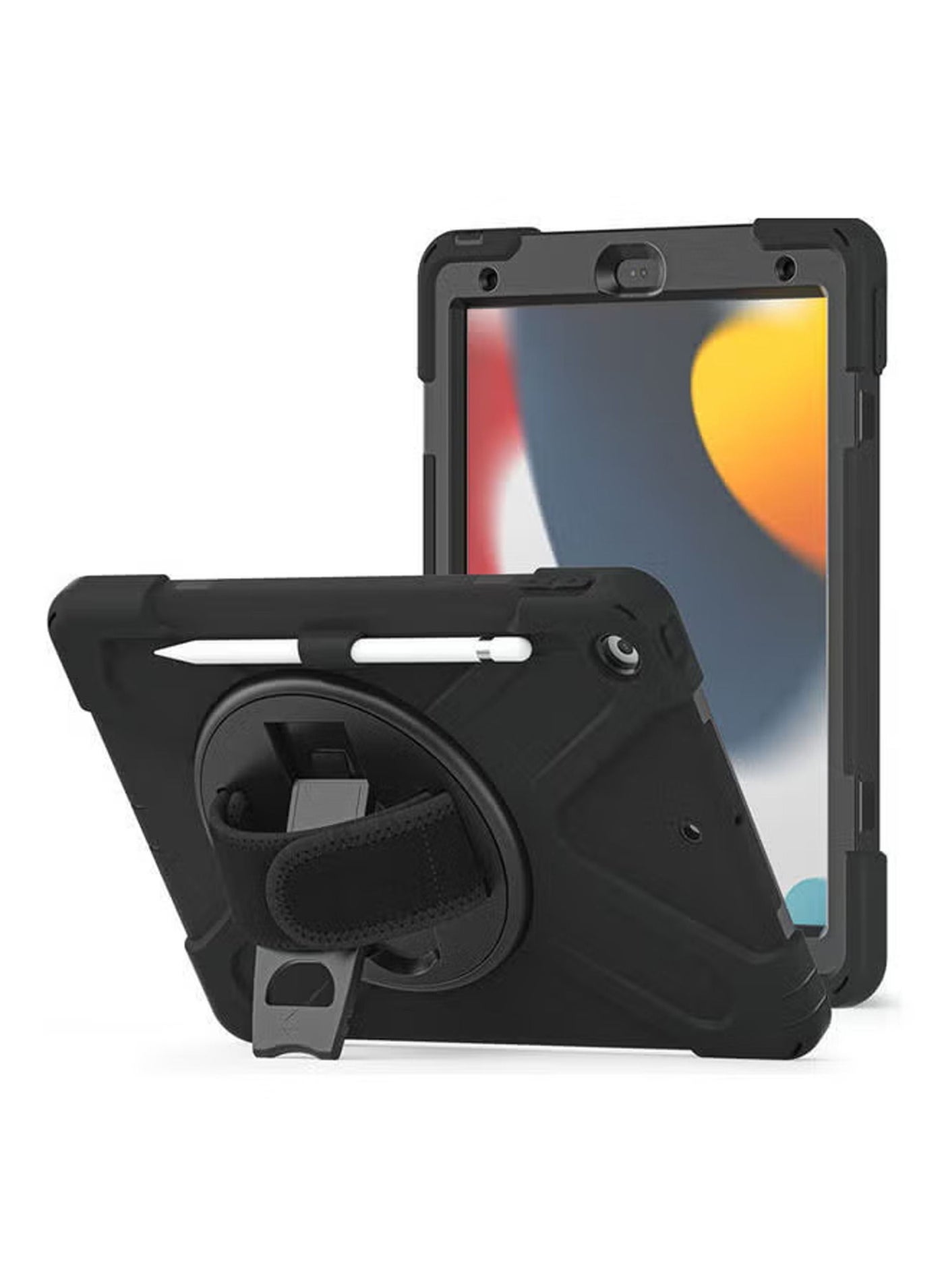 Cover Case For Case iPad 10.2 Case 2021 iPad 9th/2020 iPad 8th/2019 iPad 7th Generation Case, Rugged Heavy Duty Shockproof Rotatable Kickstand Protective Cover for 10.2" iPad 9th/8th/7th Gen