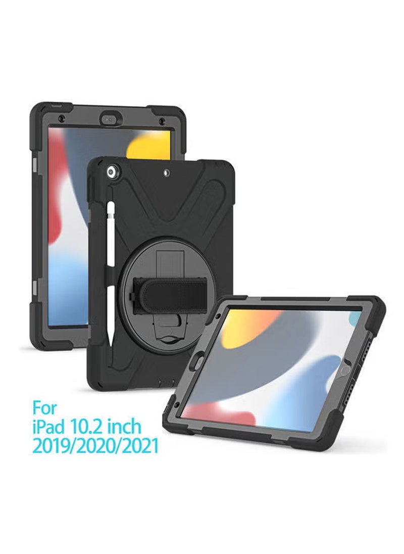 Rock Pow - Cover Case  For Case iPad 10.2 Case 2021 iPad 9th/2020 iPad 8th/2019 iPad 7th Generation Case, Rugged Heavy Duty Shockproof Rotatable Kickstand Protective Cover for 10.2" iPad 9th/8th/7th Gen - Image 1