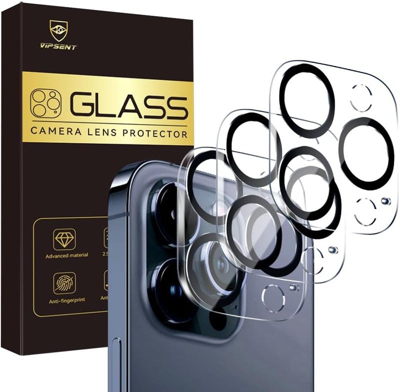 Vipsent Camera Lens Protector for iPhone 16 pro 6.3 / iPhone 16 pro max 6.9,9H Tempered Glass，Ultra HD, Scratch Resistance Easy to Install，Case Friendly，[Does not Affect Night Shots] 3-Pack - Image 1