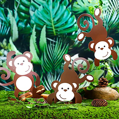 Qunclay Monkey Cutouts Jungle Party Decorations Monkeys Birthday Party Supplies Paper Safari Hanging Wall Decor Animal Print Supplies - Image 2