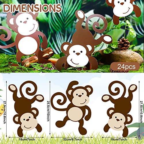Qunclay Monkey Cutouts Jungle Party Decorations Monkeys Birthday Party Supplies Paper Safari Hanging Wall Decor Animal Print Supplies - Image 3