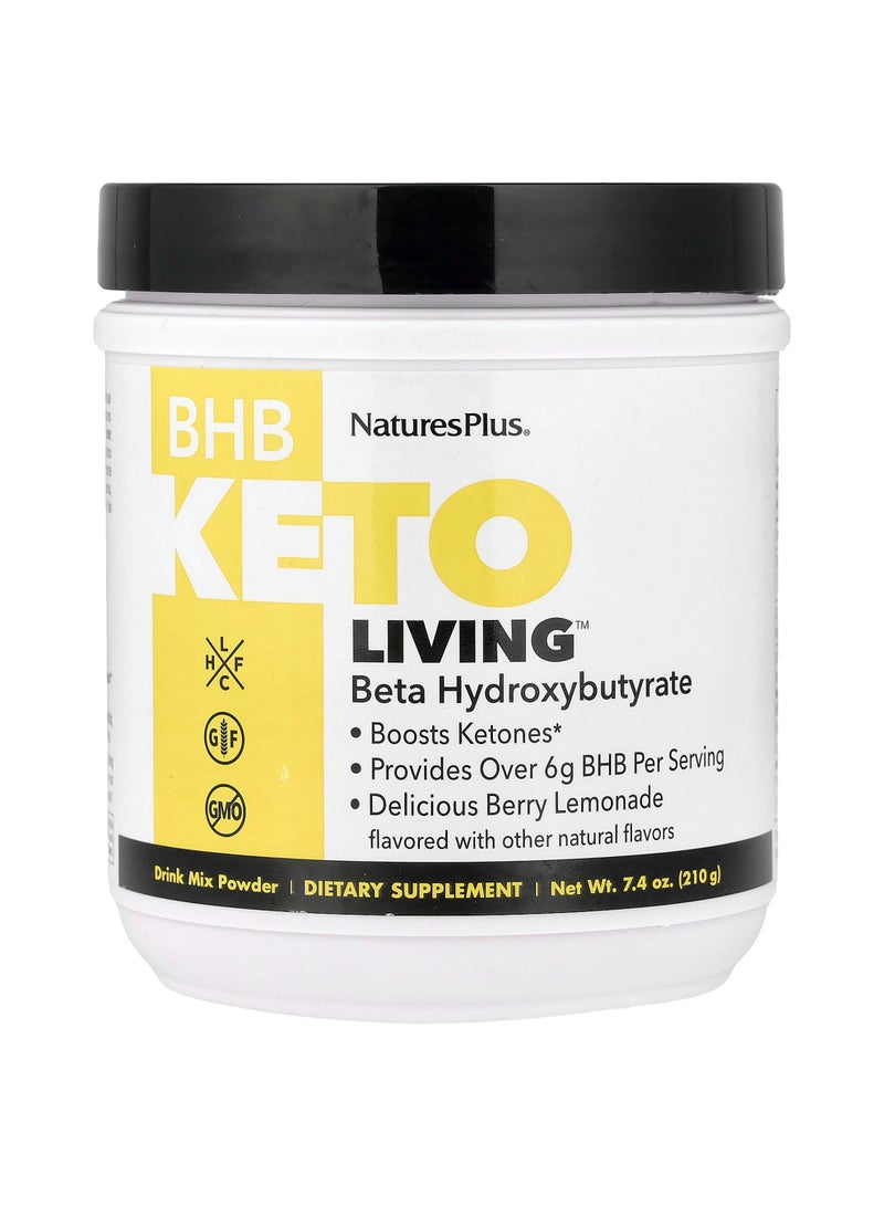 BHB Keto Living™, Delicious Berry Lemonade, 7.4 oz (210 g)