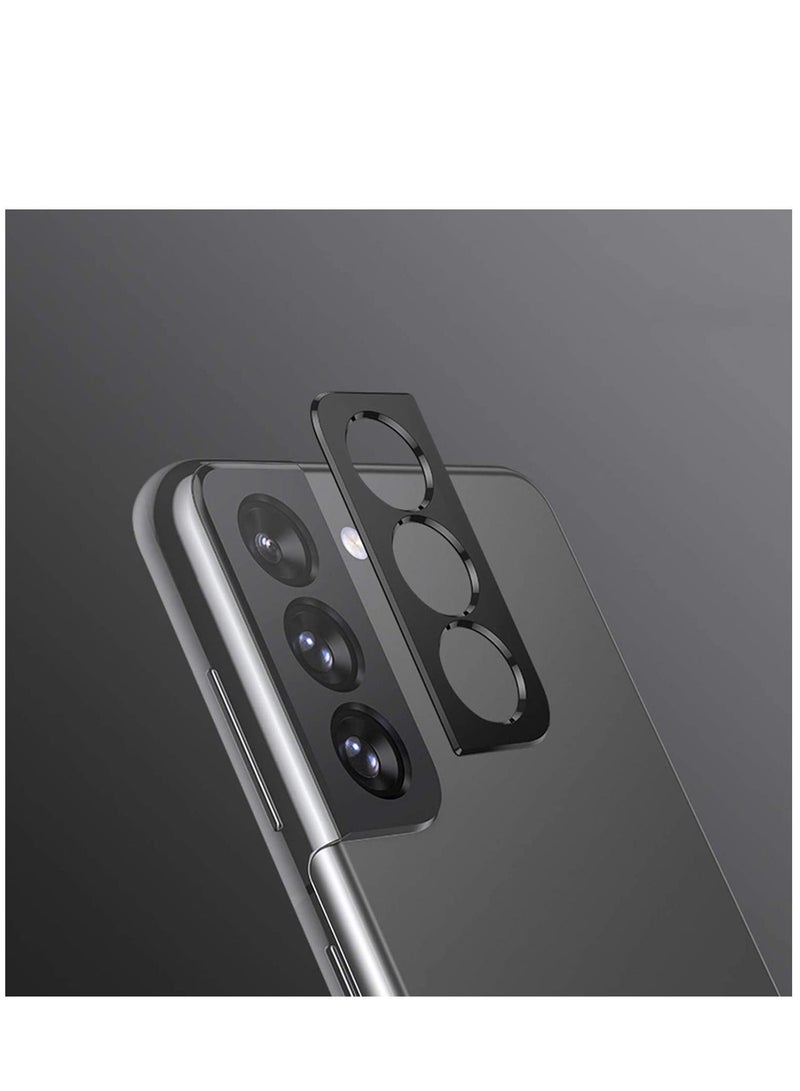 KASTWAVE Camera Lens Protector for Samsung Galaxy S21 Plus, 2 Pack Camera Lens Protector Ring Cover, High-Grade Metal Material Anti-Fall Wear Resistant 360 Degree Protection - Black - Image 3