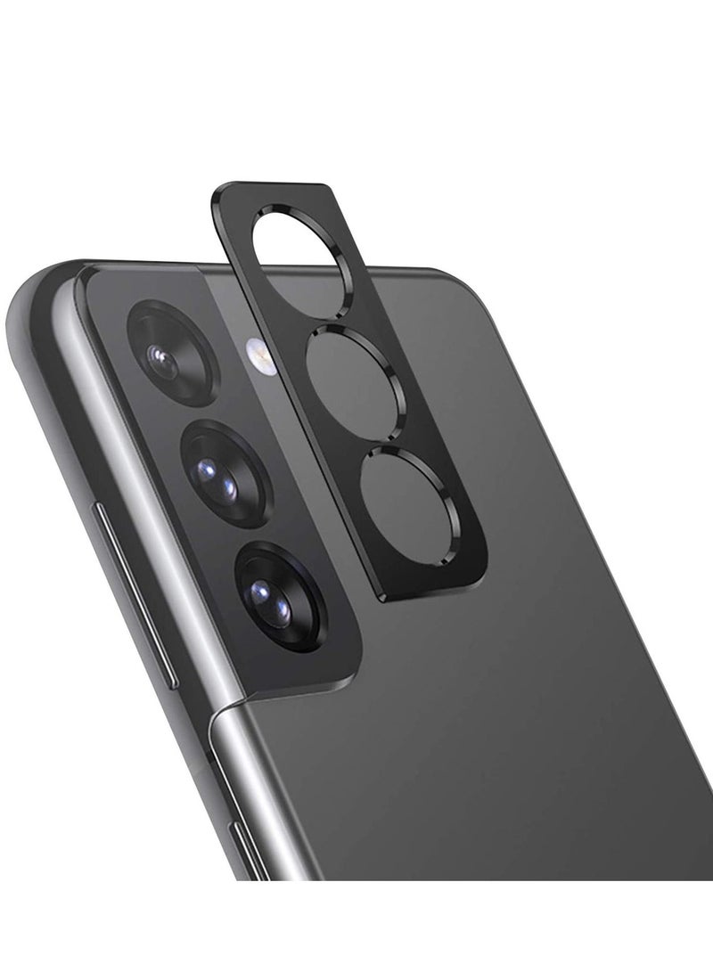 KASTWAVE Camera Lens Protector for Samsung Galaxy S21 Plus, 2 Pack Camera Lens Protector Ring Cover, High-Grade Metal Material Anti-Fall Wear Resistant 360 Degree Protection - Black - Image 1