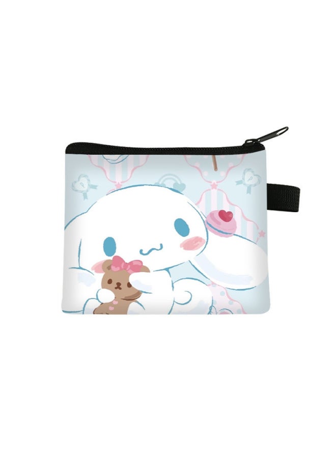New Cinnamoroll Children's Coin Purse Mini Storage Wallet For Elementary School Students Square Key Portable Card Holder Bag