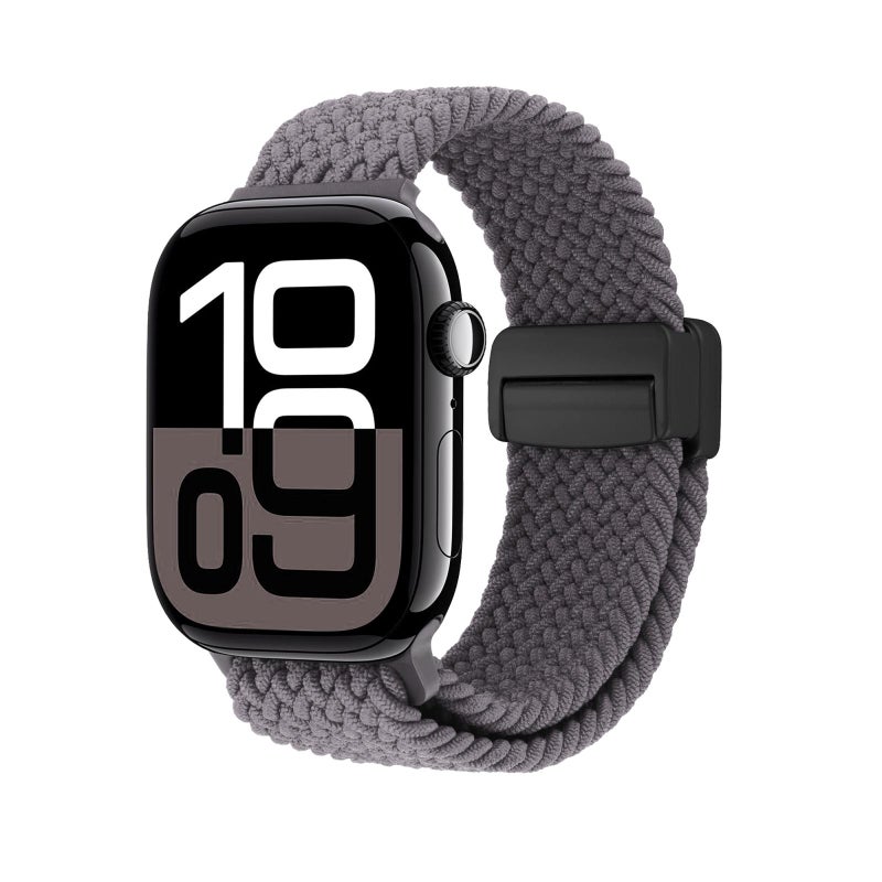 إيروريكس لساعة Apple Watch 46 مم / 49 مم / 45 مم / 44 مم حزام ساعة مغناطيسي منسوج (رمادي) - Image 2