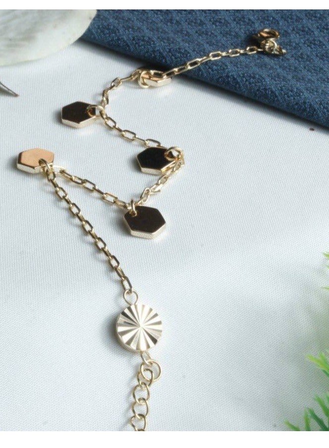 R-A41 سوارة نسائية عصرية مطلية بالذهب عيار 21 - Image 1