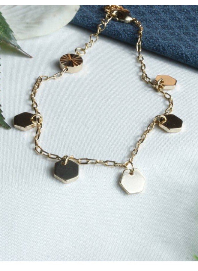 R-A41 سوارة نسائية عصرية مطلية بالذهب عيار 21 - Image 2