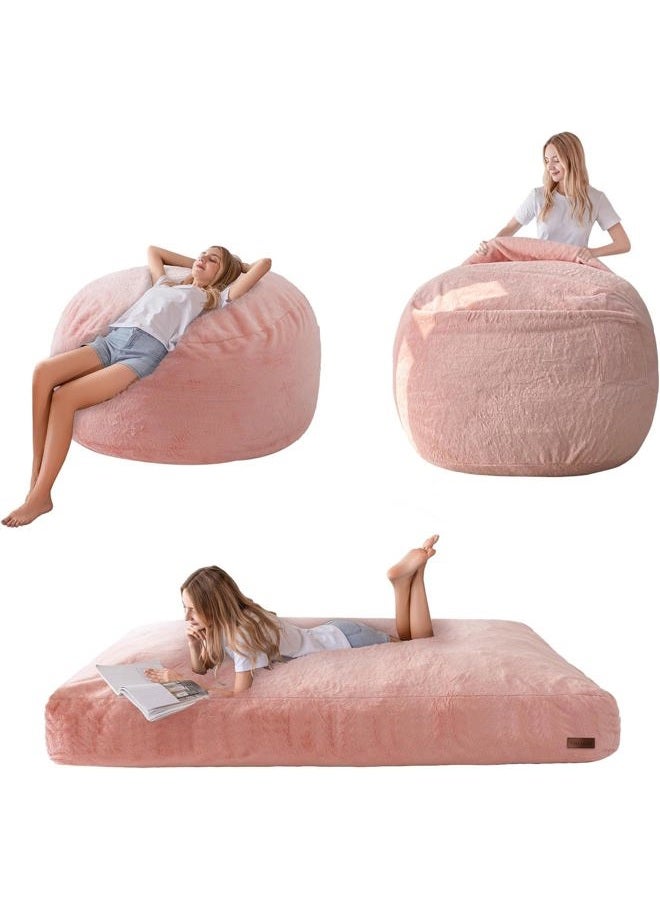 MAXYOYO Giant Bean Bag Chair Bed for Adults, Convertible Beanbag Folds from Lazy Chair to Floor Mattress Bed, Large Floor Sofa Couch, Big Sofa Bed, High-Density Foam Filling, Machine Washable - Image 1