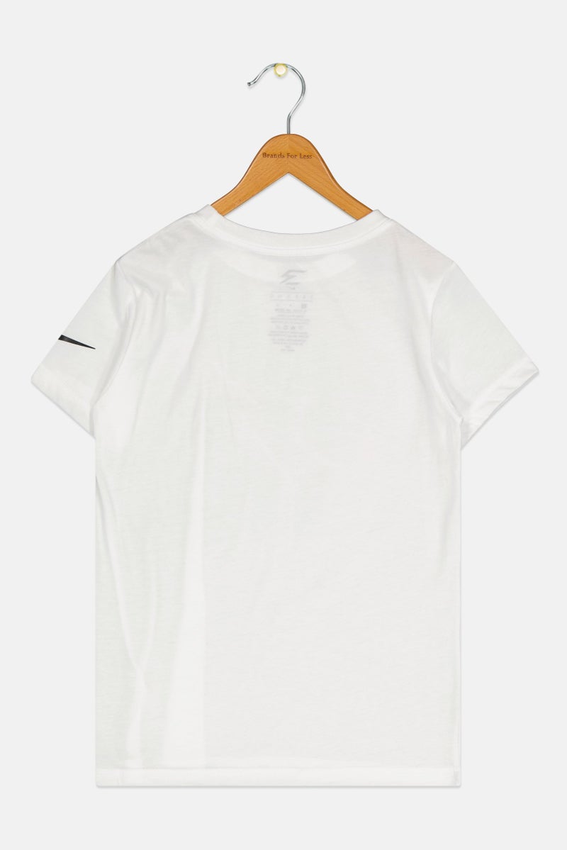 Nike 3Brand by Russell Wilson Kids Boy Sportswear Fit Short Sleeves Outdoor T-Shirt, White - Image 2