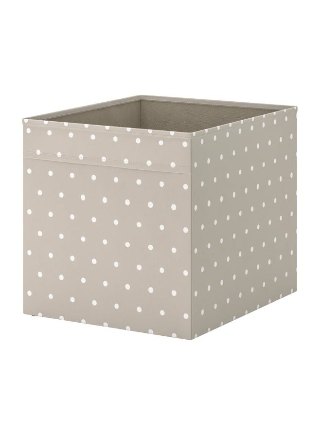 DRÖNA Box, beige/dotted, 33x38x33 cm - Image 1