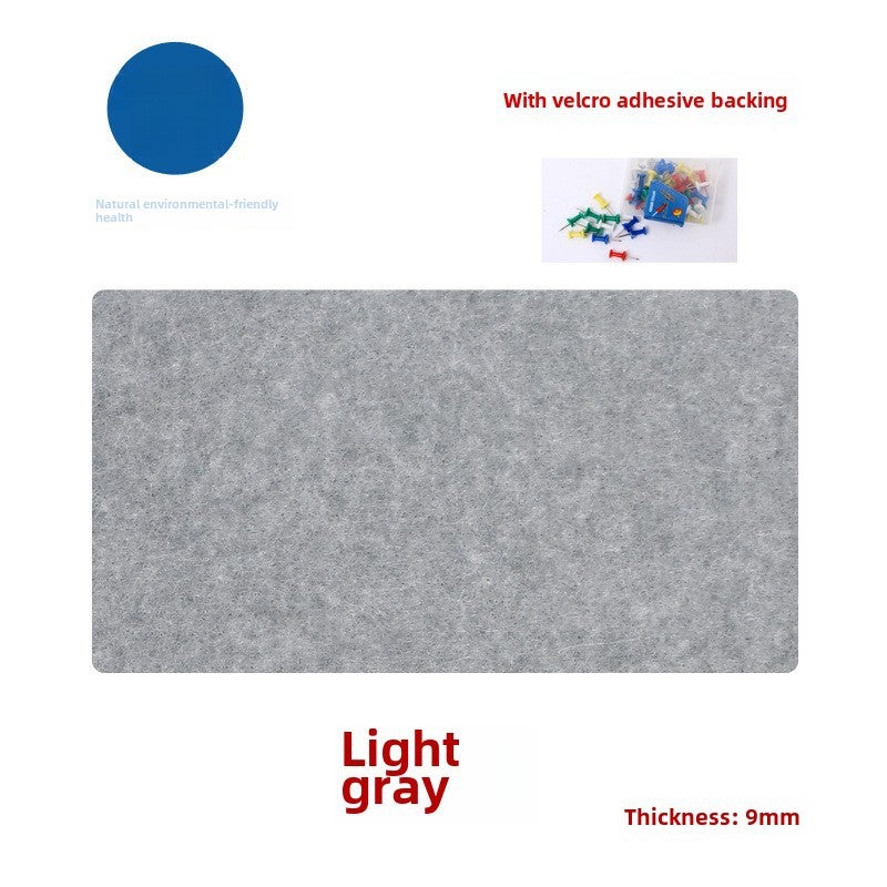 Colorful Felt Board Wall Stickers for Kindergarten Light gray 