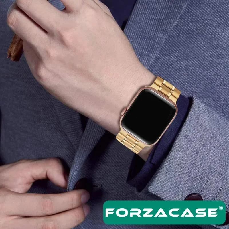 Forzacase Metal Link Strap Compatible with Apple Watch 10 Series 46MM - FC179