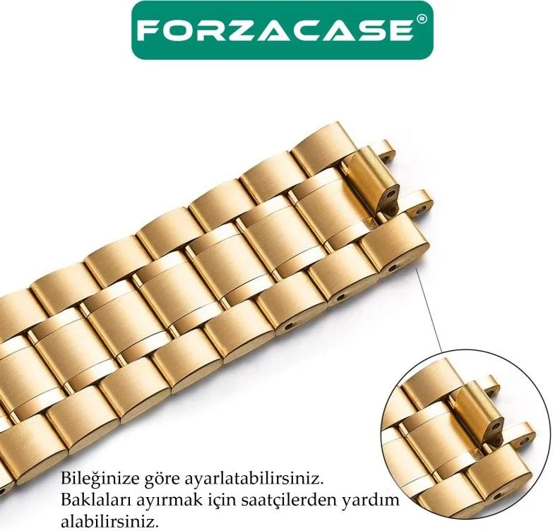 Forzacase Metal Link Strap Compatible with Apple Watch 10 Series 46MM - FC179
