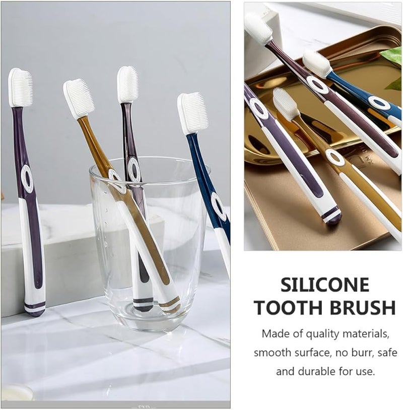 8 Pack Soft Replacement Toothbrush Heads For Adults Ergonomic Non Slip Handle - Image 5