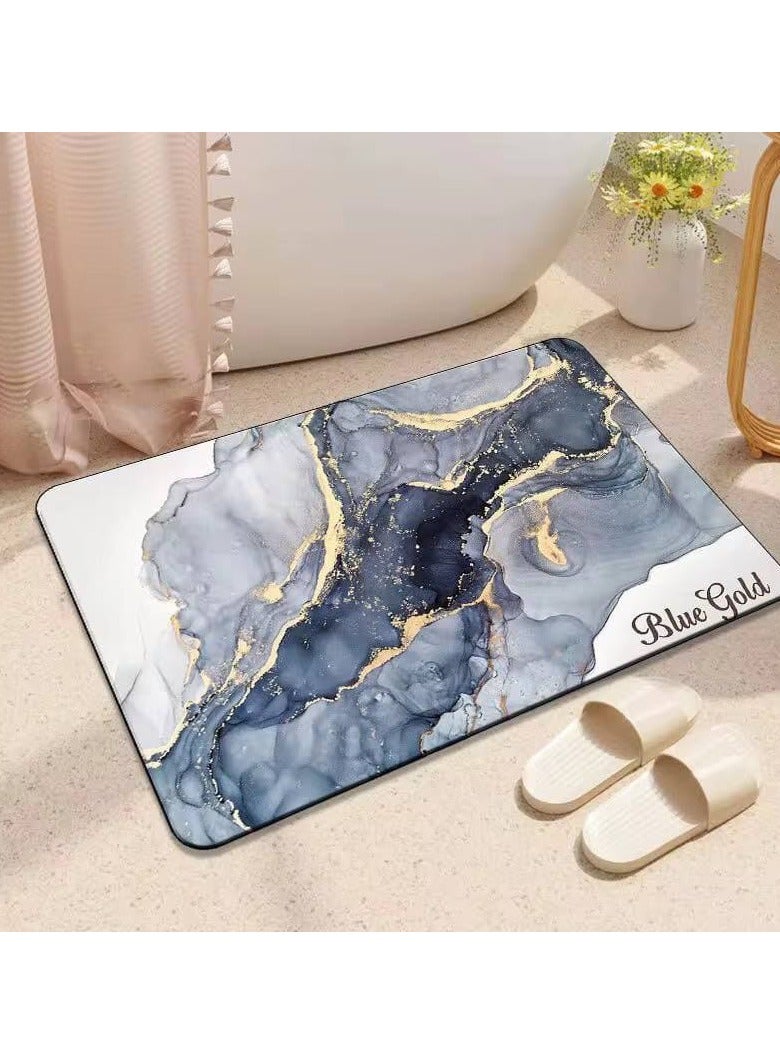 A colorful and multi-shaped soft rug, perfect for placing in front of the apartment door, house, bathroom, - Image 1