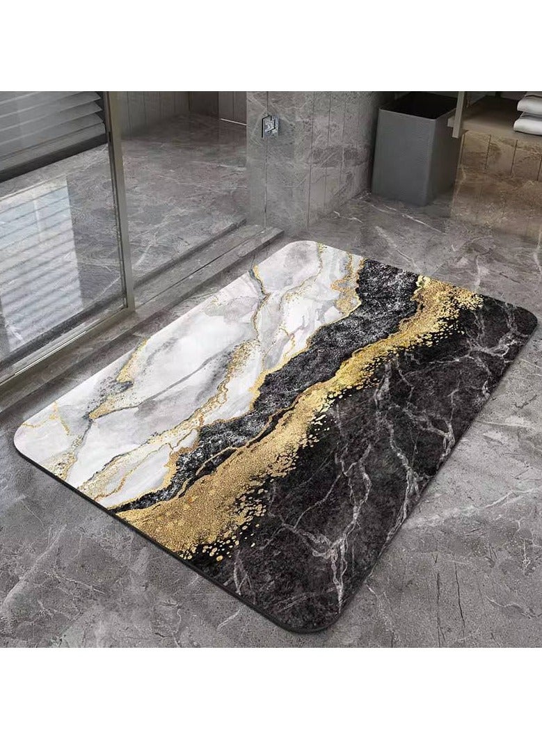 A colorful and multi-shaped soft rug, perfect for placing in front of the apartment door, house, bathroom, - Image 2