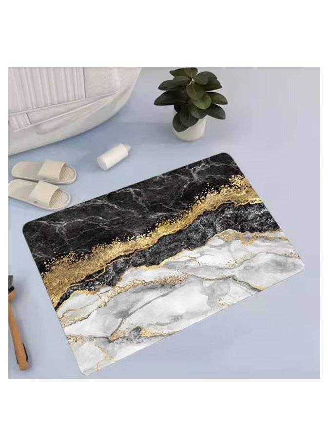 A colorful and multi-shaped soft rug, perfect for placing in front of the apartment door, house, bathroom, - Image 3