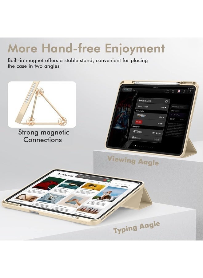 vesus Gold iPad Air 13-Inch Case (M2 2024) â€“ Smart Case with Pencil Holder, Compatible with Pencil Pro & USB-C, Touch ID, Auto Wake/Sleep Function - Image 4