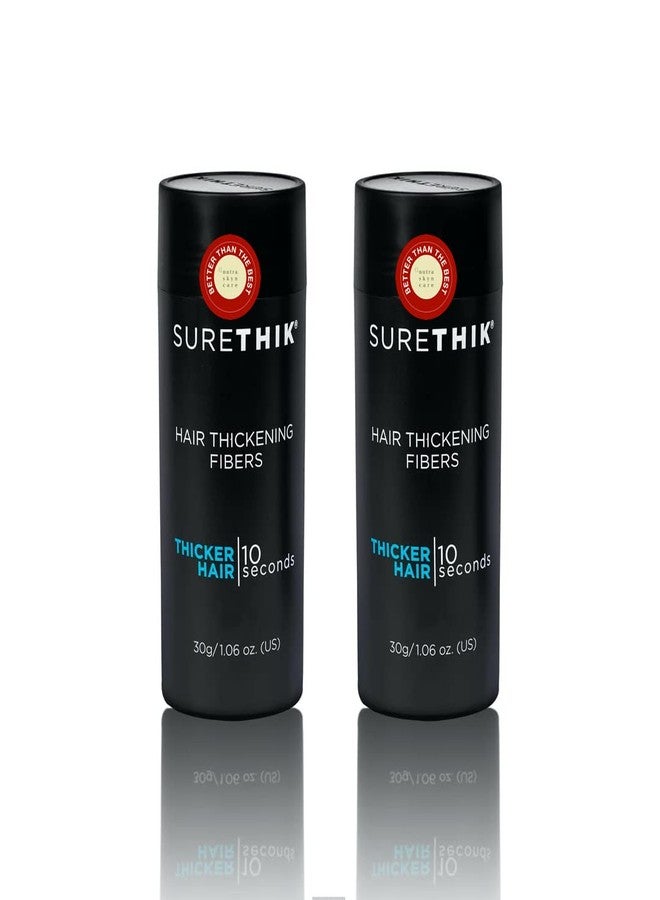 SureThik Hair Thickening Fibers - 30g - Natural - High Performance Hair Loss Concealer - Does Not Run When Wet (Pack of 2) (Dark Brown) - Image 2