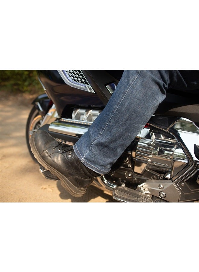 Ciro Goldstrike 3-Way Adjustable Highway Peg Mounts with Twin Rail Footrest (Pair) for Gold Wing Black (60325) - Image 2