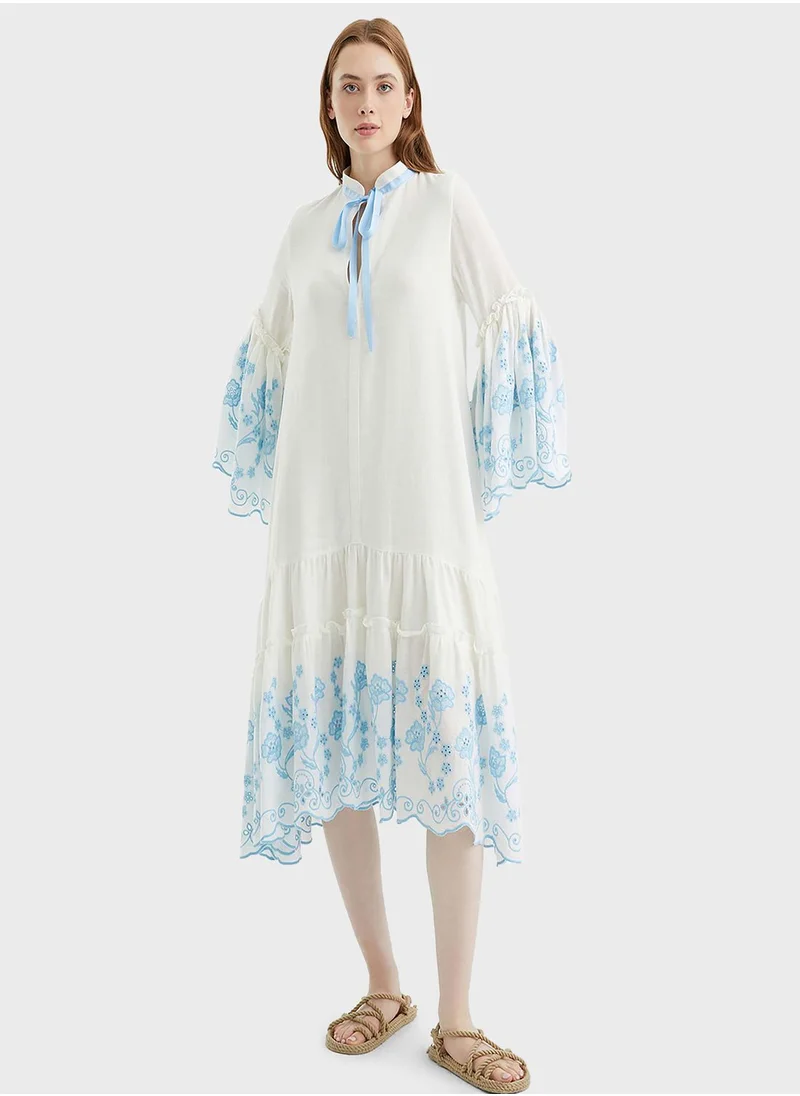 نوكتورن Floral Printed Tiered Dress