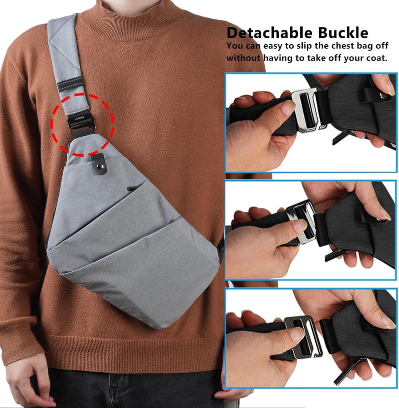 VADOO Sling Bag - Anti-theft Crossbody Shoulder Bag for Men and Women - Image 3
