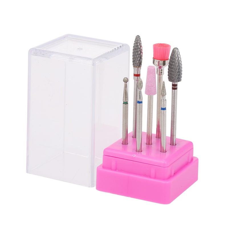 7pcs Nail Drill Bits Set for Pedicure & Manicure Replacement Drill Bits Heads Electric Nail Drill Machine Accessories - Image 1