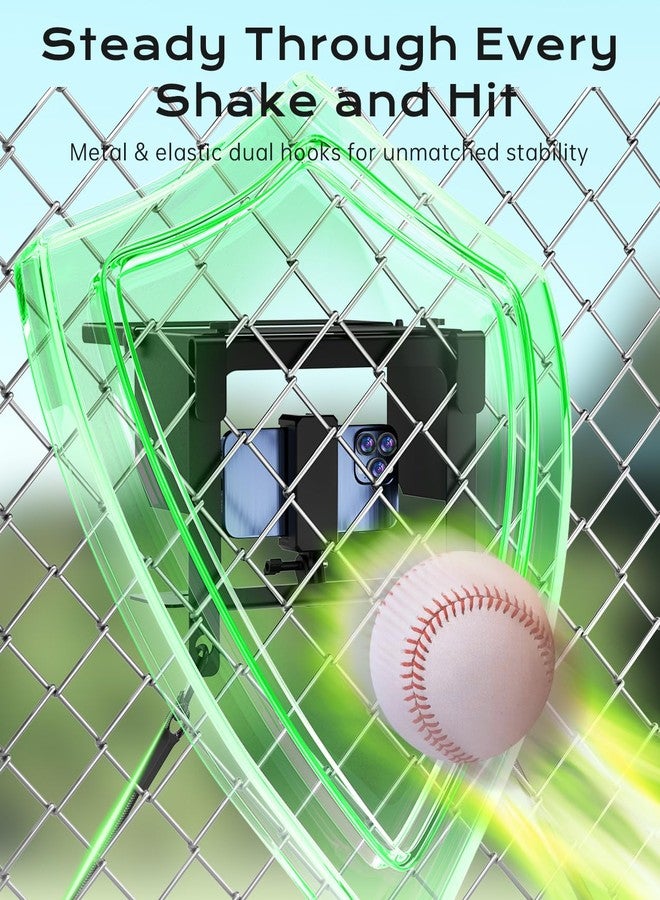 LC-dolida Cell Phone Fence Mount Shade - All-in-One Mounting Kit for iPhone, GoPro, Samsung, Mevo Start, Insta360 and Action Cameras, Ideal for Recording Baseball, Football, Tennis Games - Image 4