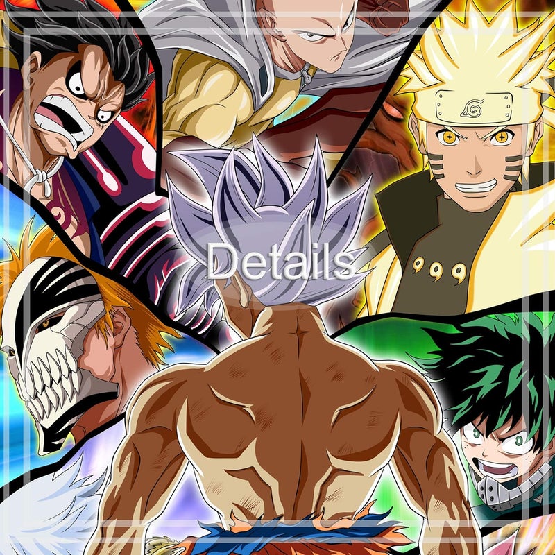 KAIWALK Japanese Anime Poste Luffy MHA Print on Canvas Painting Wall Art for Living Room Decor Boy Gift,Unframed - Image 4