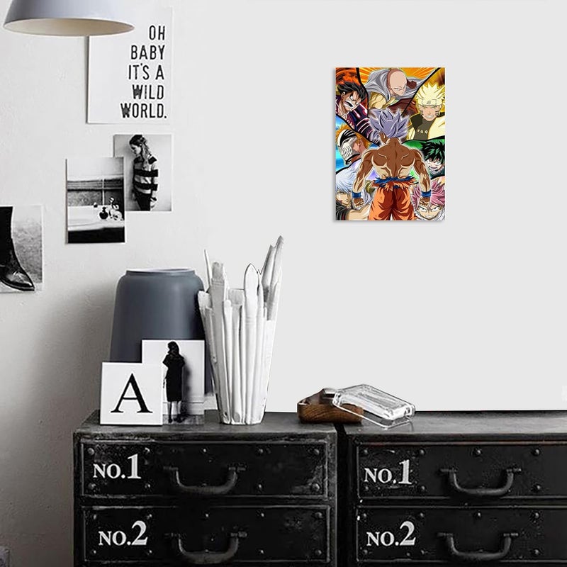 KAIWALK Japanese Anime Poste Luffy MHA Print on Canvas Painting Wall Art for Living Room Decor Boy Gift,Unframed - Image 3