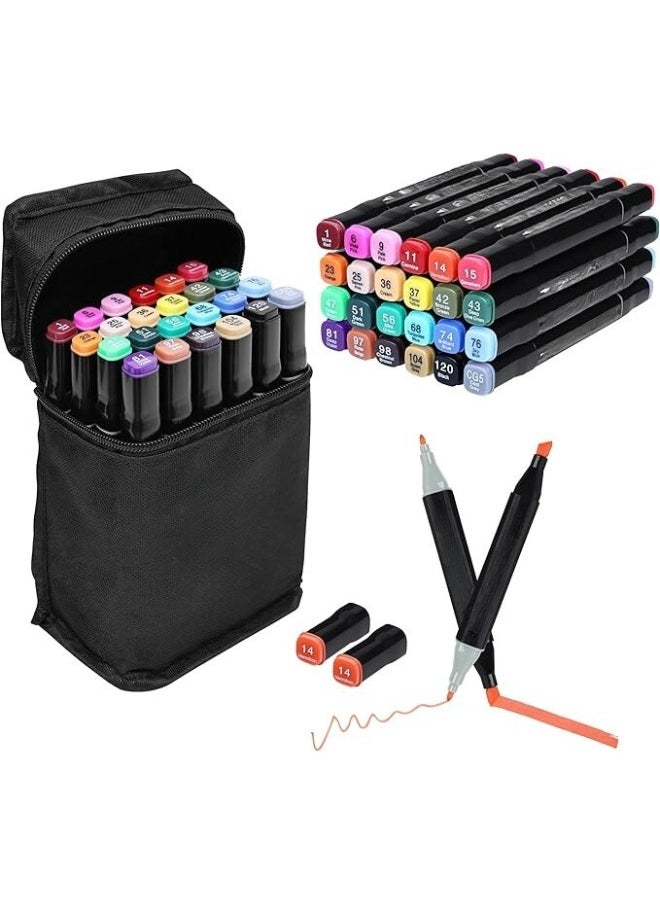 Touch 24 Colors Dual Tip Marker Pen Set Graphic Design Drawing Coloring Pen Set  - Image 5