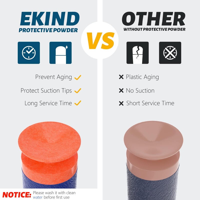 EKIND 100 Pcs Suction Darts Refill Pack Foam Bullet Compatible for NERF N-Strike Series Blaster (Purple) - Image 4