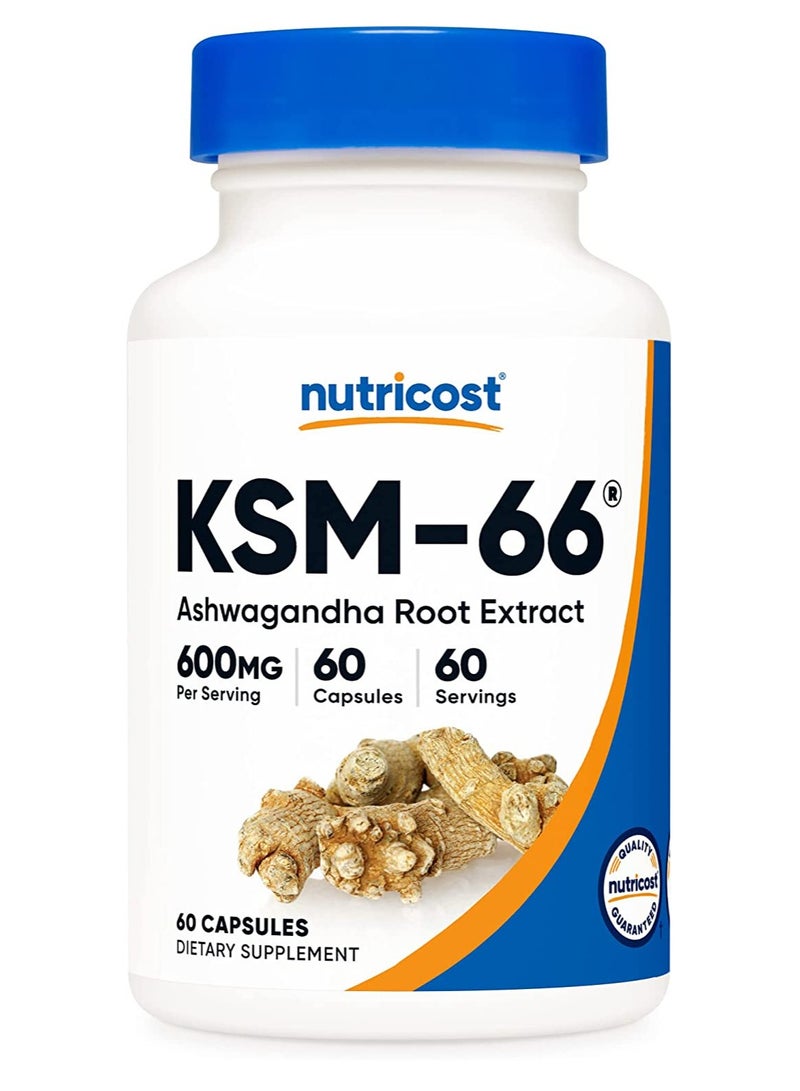 Nutricost KSM-66 Ashwagandha Root Extract 60 Veggie Caps