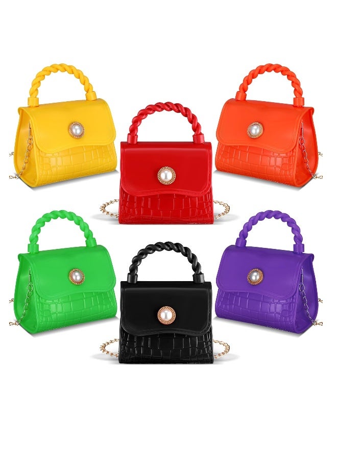 Set of 6 Toddler Crossbody Bags - Mini Purses for Women, Girls, and Bridesmaids - Small Top-Handle Handbags - Great Gift for Women's Day  - Image 1