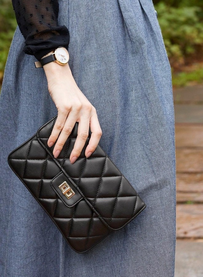 Vintage Black Sling Bag Women's Leatherette Sling Bag (Black) (Black_FGO-458) - Image 2