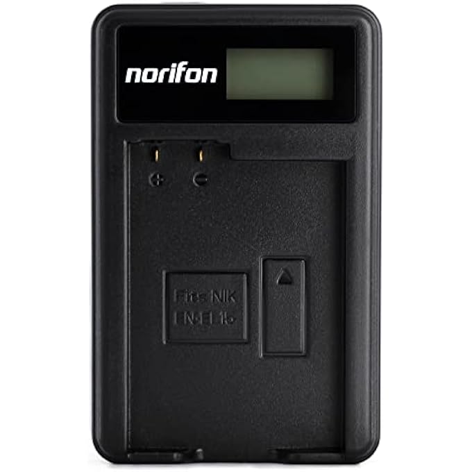 Norifon EN-EL15 LCD USB CHARGER FOR NIKON 1 V1, D500, D600, D610, D7000, D7100, D7200, D750, D800, D800E, D810, D810A CAMERA AND MORE - Image 1