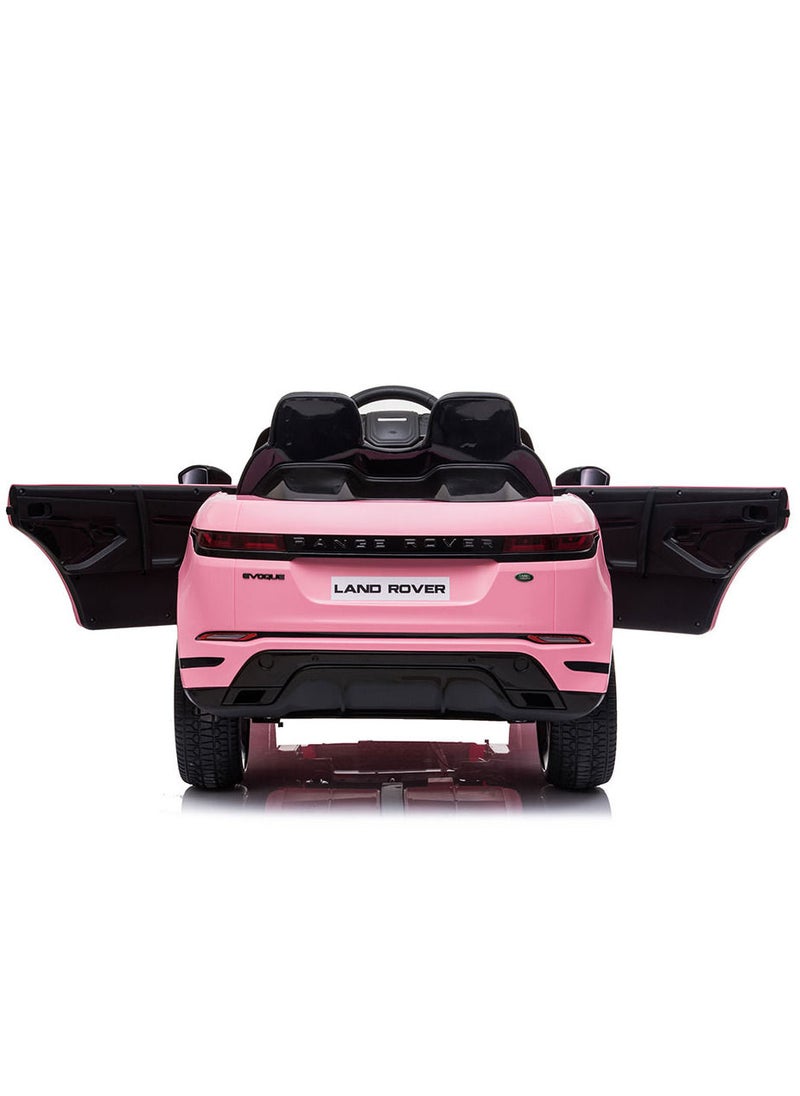 Range Rover - Range Rover Evoque Official Licensed Electric Car 12V Ride On Car With Remote Control best gift for Kids - Pink - Image 1