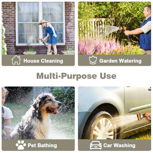 Omont Metal Garden Hose 50FT, Heavy Duty 304 Stainless Steel Water Hoses with Nozzle, Flexible Garden Hose, Lightweight, Rust Proof, No-Kink & Tangle for Yard, Outdoor, RV - Image 3