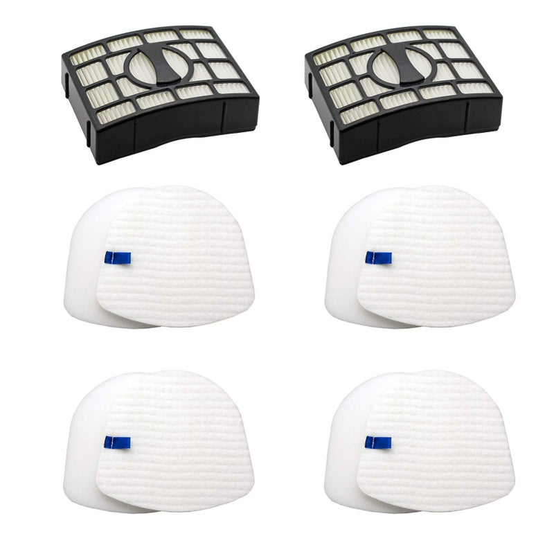 Lemige Vacuum Filters Replacement Parts for Shark Navigator ZeroM LiftAway Upright Vacuum ZU560 ZU560C ZU561 ZU562 ZU572 UV650 UV725 2 Post Filters  4 Foam Felt Filters Kit XHEPA560  XFFK560