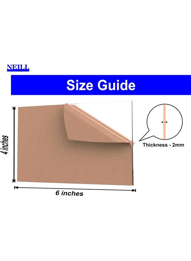 NEILL High Gloss Acrylic Sheet Thickness 2mm (Pack Of 4 Pcs) Ideal For Crafting/DIY Projects - (Size : 4"x6") - White - Image 5