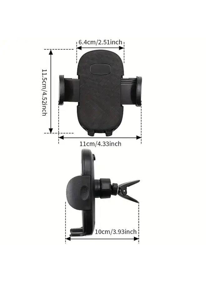 K552 Car Vent Phone Mount Spring Clip Holder Hands Free 360 Adjustable For Smartphones 4 To 7 Inches - Image 2